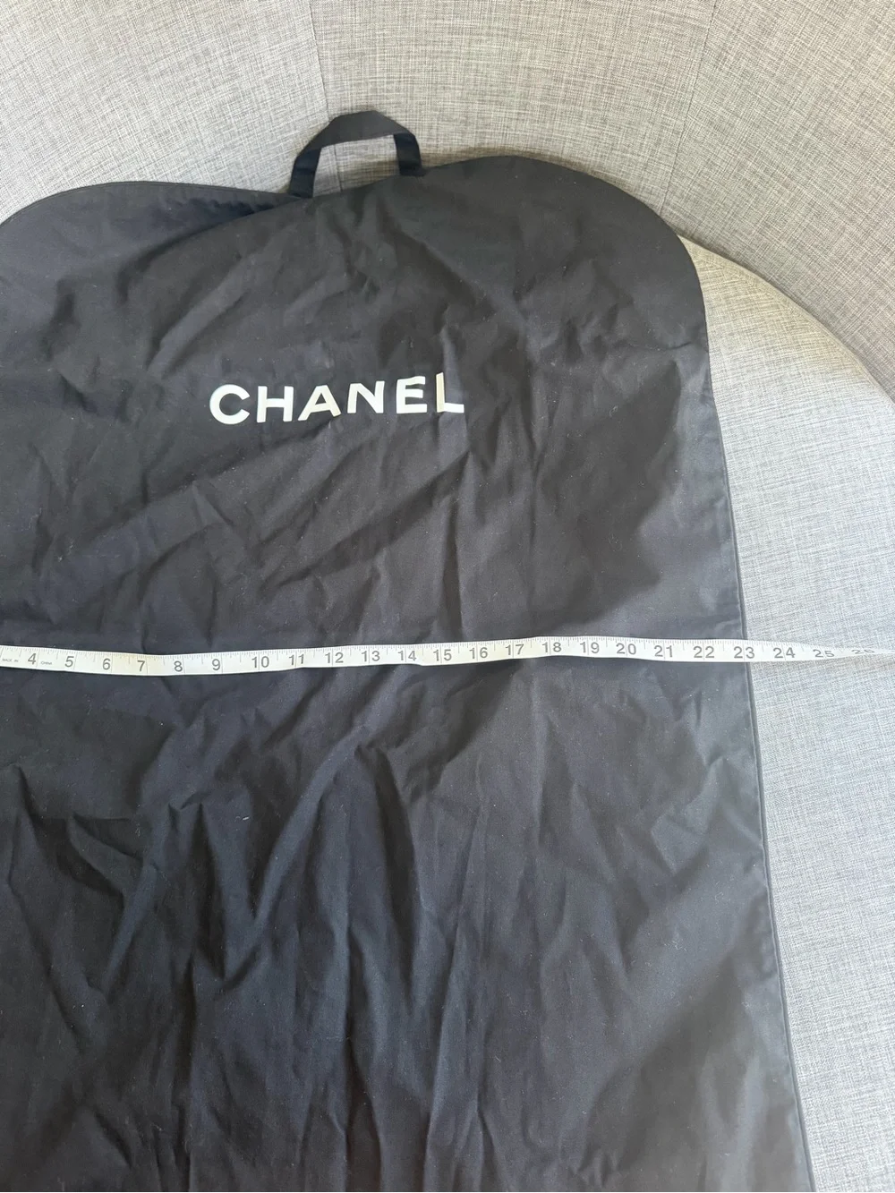 CHANEL Black Garment Cover with White Logo